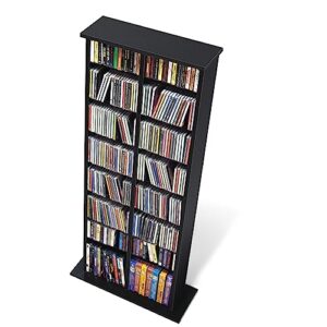 Prepac Double Media (DVD,CD,Games) Storage Tower, Black