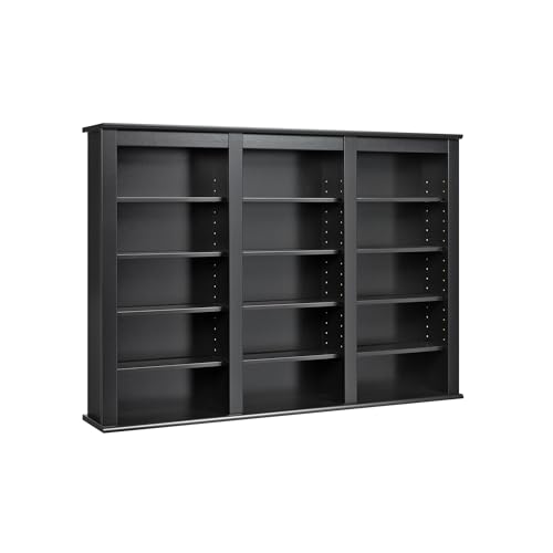 Prepac Triple Wall Mounted Storage, Black