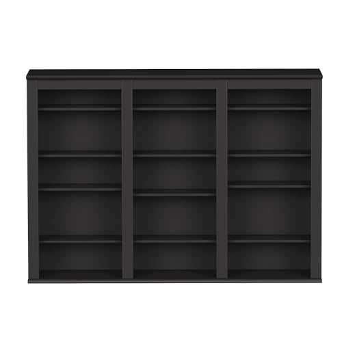 Prepac Triple Wall Mounted Storage, Black