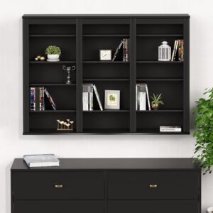 Prepac Triple Wall Mounted Storage, Black