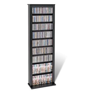 Prepac Black Slim Barrister Media (DVD,CD,Games) Storage Rack