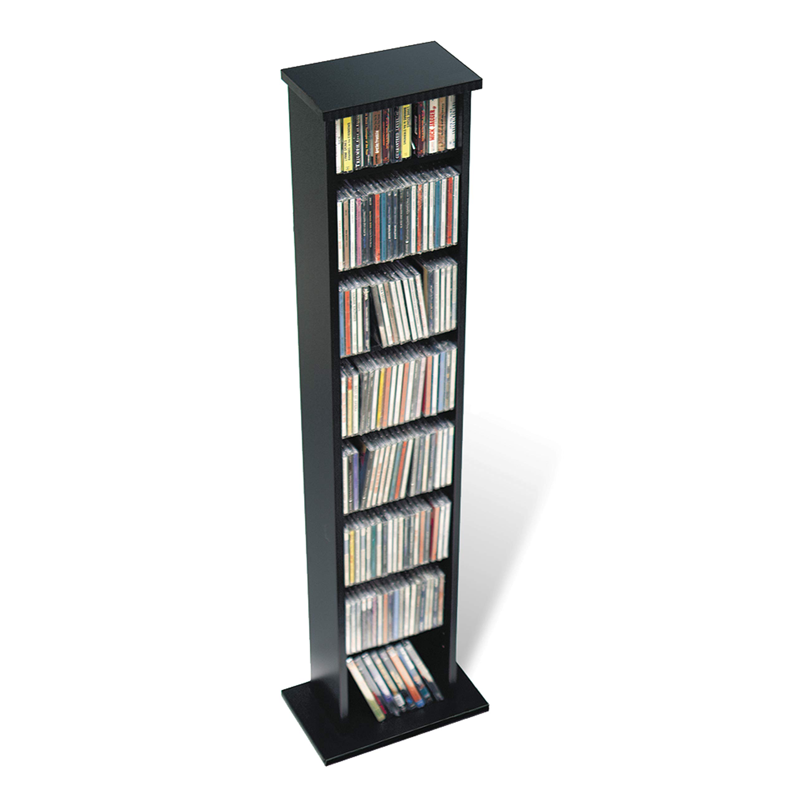 Black Slim Multimedia Storage Tower