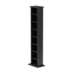 Black Slim Multimedia Storage Tower