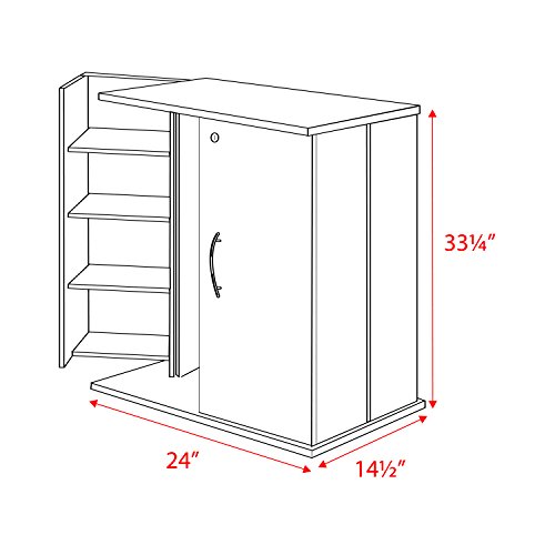 Black Locking Media Storage Cabinet