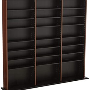 Prepac Triple Width Wall Storage, Cherry and Black