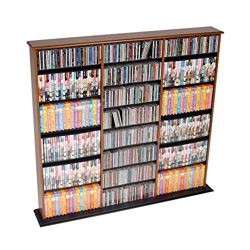 Prepac Triple Width Wall Storage, Cherry and Black