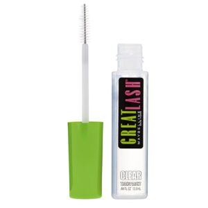 maybelline great lash clear mascara, conditioning formula for lashes and eyebrows for a natural eye makeup look, 1 count