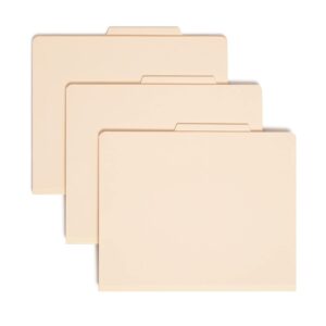 Smead Classification File Folder, 1 Divider, 2" Expansion, 2/5-Cut Tab, Letter Size, Manila, 10 per Box (13700)