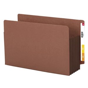 Smead End Tab File Pocket, Legal, Straight, 5.75-Inch Expansion, Dark Brown, 10 per Box (74691)