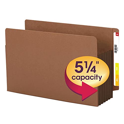 Smead End Tab File Pocket, Legal, Straight, 5.75-Inch Expansion, Dark Brown, 10 per Box (74691)