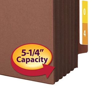 Smead End Tab File Pocket, Legal, Straight, 5.75-Inch Expansion, Dark Brown, 10 per Box (74691)