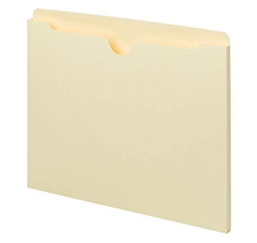 Smead File Jacket, Straight-Cut Tab, Flat-No Expansion, Letter Size, Manila, 100 per Box (75410)