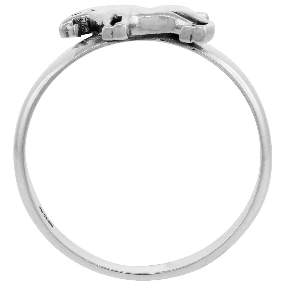 Sterling Silver Stackable Goat Ring 3/8 inch wide size 7.5