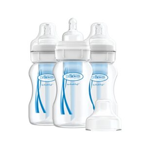 dr. brown's natural flow wide-neck anti-colic baby bottles - 8oz - 3pk