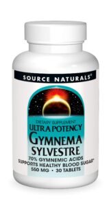 ultra potency gymnema sylvestre 550 mg source naturals, inc. 30 tabs