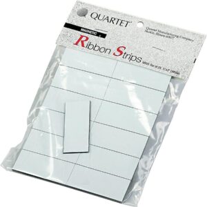 Quartet Magnetic Strips, 7/8-Inch x 2-Inch, Rewritable, White, 25 per pack (MWS)