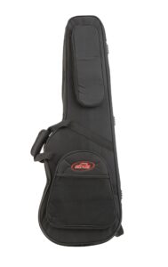 skb strat/tele shaped electric guitar soft case with eps foam interior/nylon exterior, back straps