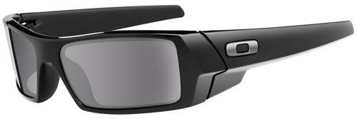 Oakley Men's GasCan Polarized Oval Sunglasses, Polished Black/Grey, One Size