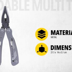 STANLEY Multitool, 12-in-1, Stainless Steel, Black Pouch (84-519K)