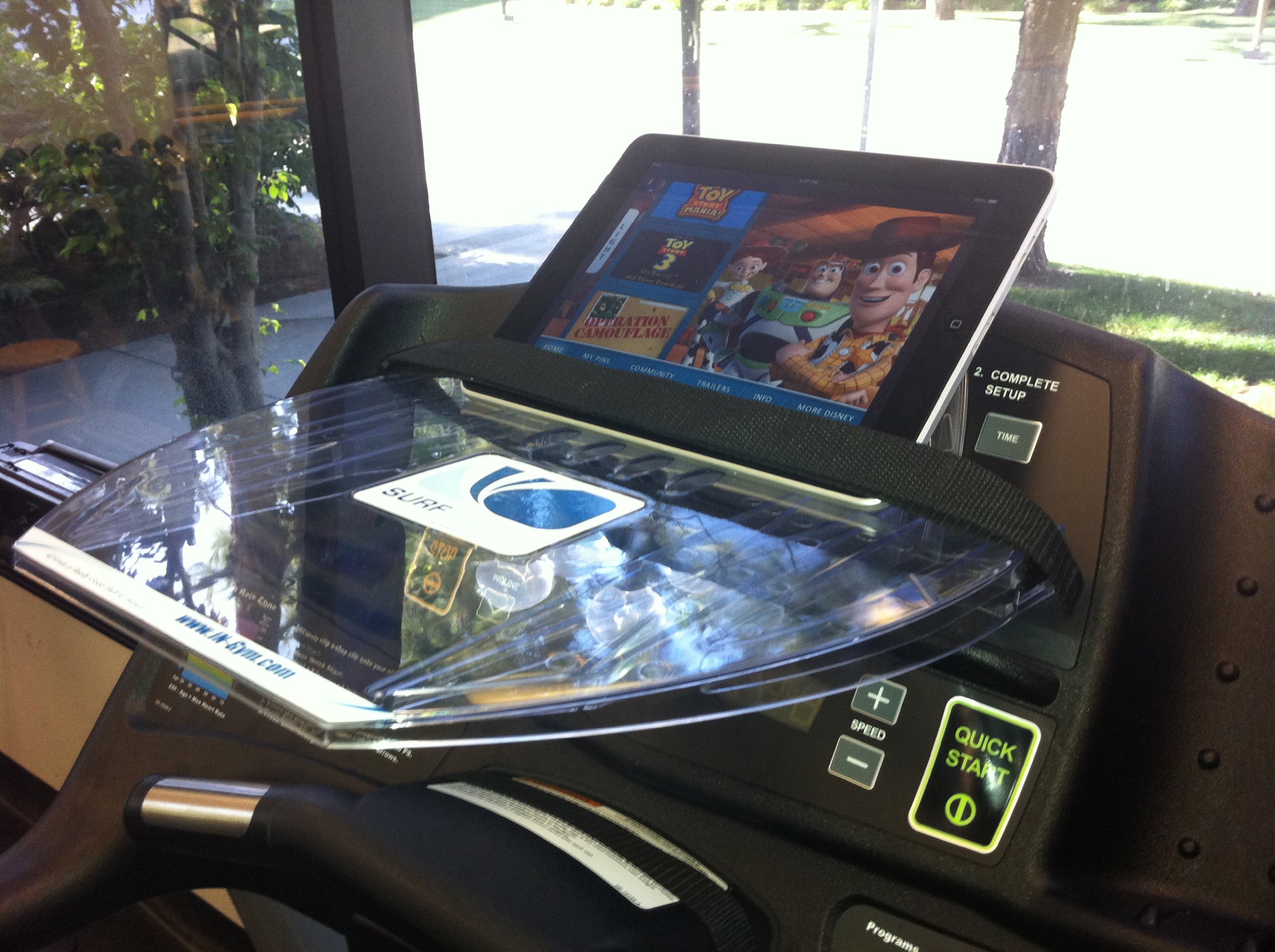 SurfShelf Desk for Treadmill, Bike, and Elliptical: Laptop and Tablet Holder