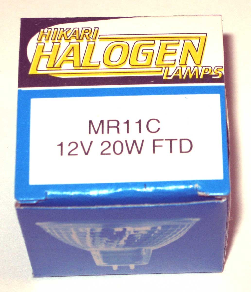 Hikari MR8057PC MR11 FTD Wide Angle 20W Halogen 12V Flood Bi-Pin Base 38006 MR11FTD/L