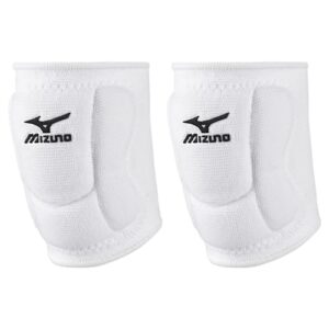 mizuno lr6 volleyball kneepad, white, medium