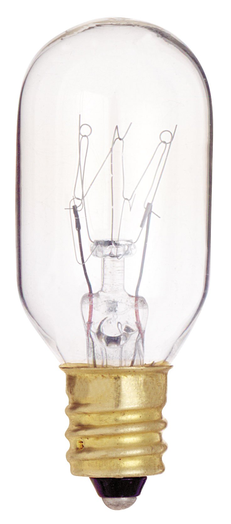 Satco S4718 130V Candelabra Base 15-Watt T7 Light Bulb, Clear