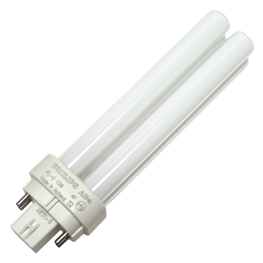 Philips 383257 - PL-C13W/27/4P/ ALTO Double Tube 4 Pin Base Compact Fluorescent Light Bulb