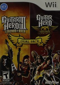 dual pack guitar hero iii and guitar hero aerosmith - nintendo wii