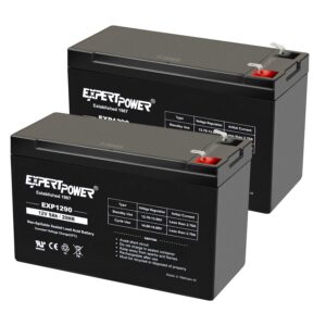 ExpertPower 12v 9ah Sealed Lead Acid Battery with F2 Terminals (.250")/2 Pack