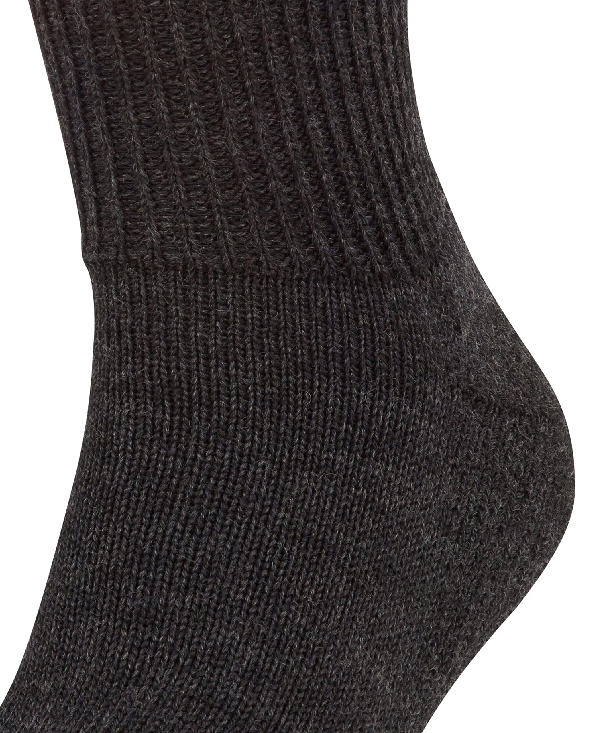 FALKE Unisex Walkie Ergo Socks, Crew Length, Thick Sole, Hiking Sock, Breathable, Moisture-Wicking, Merino Wool, Grey (Anthracite Melange 3080), 9-10, 1 Pair