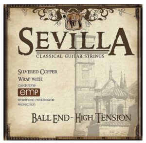 sevilla treated classical guitar strings (high tension ball end)