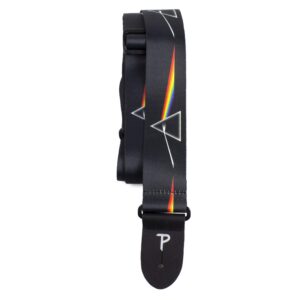 perri's leathers ltd. - guitar strap - polyester -official licensed product- pink floyd dark side of the moon - for acoustic/bass/electric guitars- adjustable - made in canada (lpcp-1070)