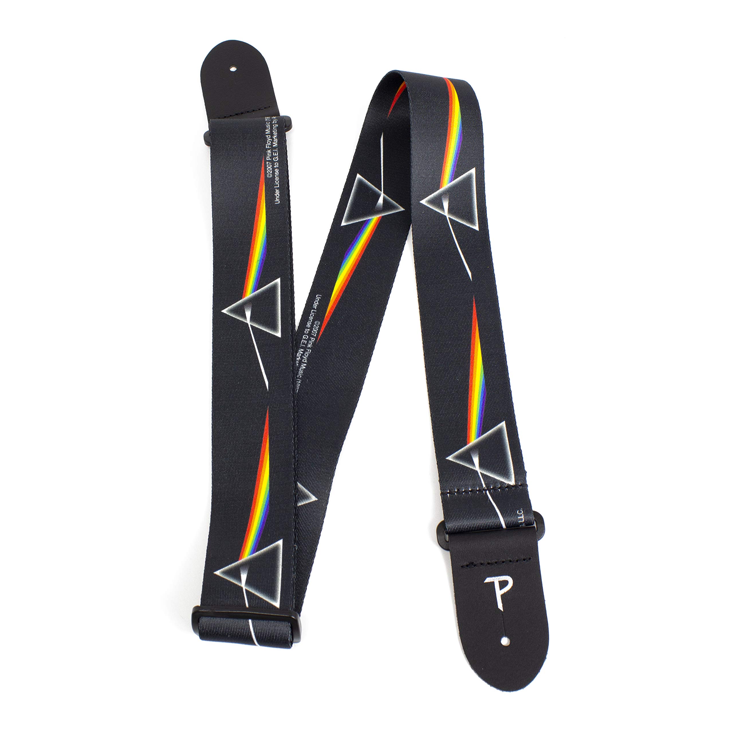 Perri's Leathers Ltd. - Guitar Strap - Polyester -Official Licensed Product- Pink Floyd Dark Side of the Moon - for Acoustic/Bass/Electric Guitars- Adjustable - Made in Canada (LPCP-1070)