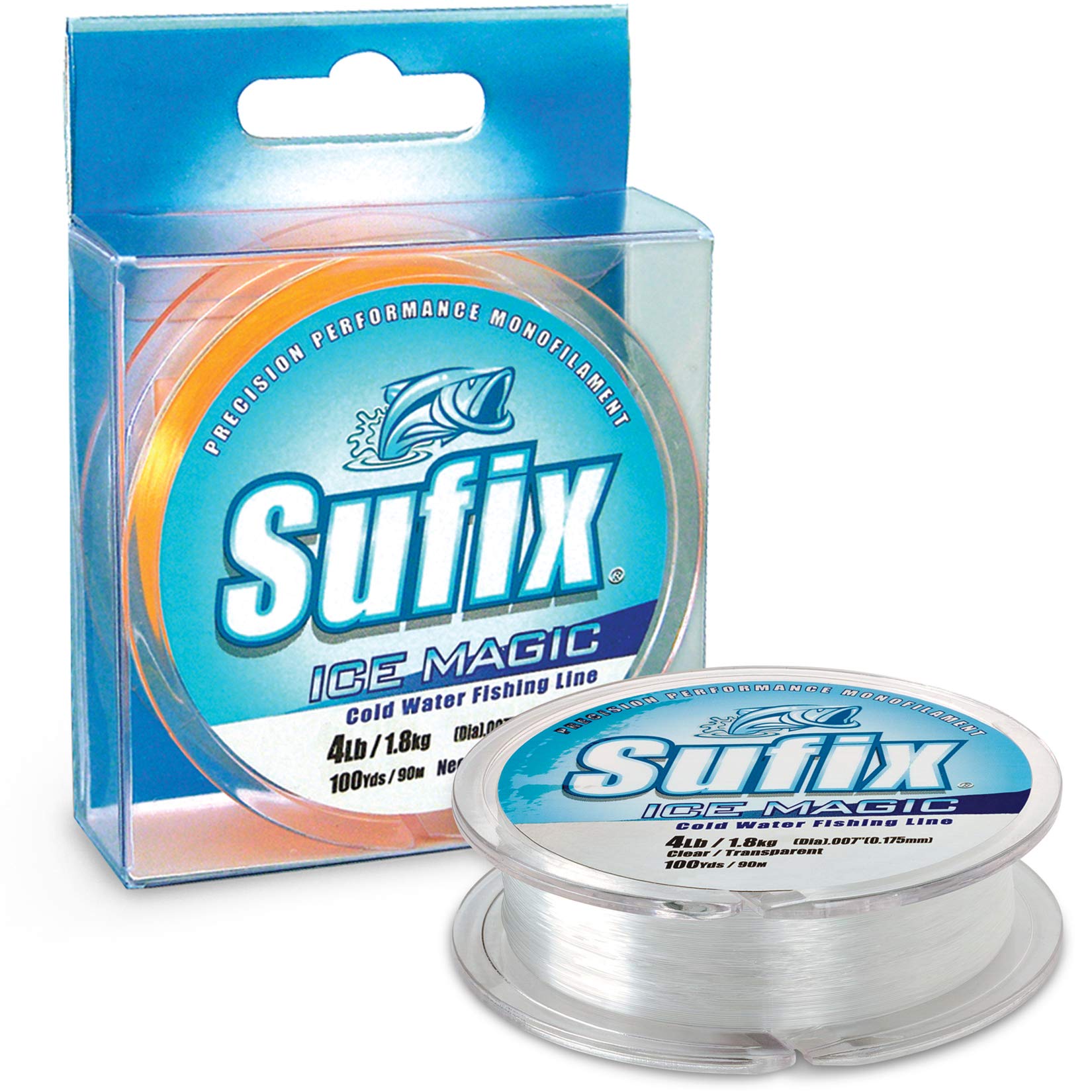 Sufix Ice Magic 100 YD Spool (Clear, Size- 6 lb)