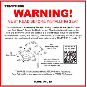 Tempress Elite High Back Helm Seat, White