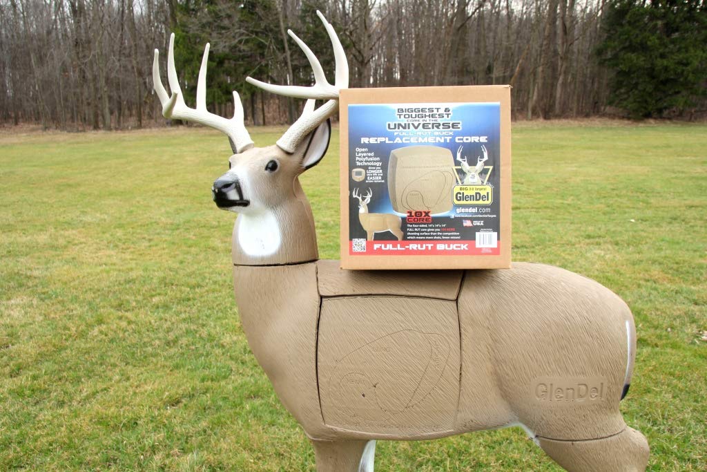 Field Logic unisex adult GlenDel Full-Rut Buck insert core Stocked 3D Targets, Brown, Full Rut 14 x14 US