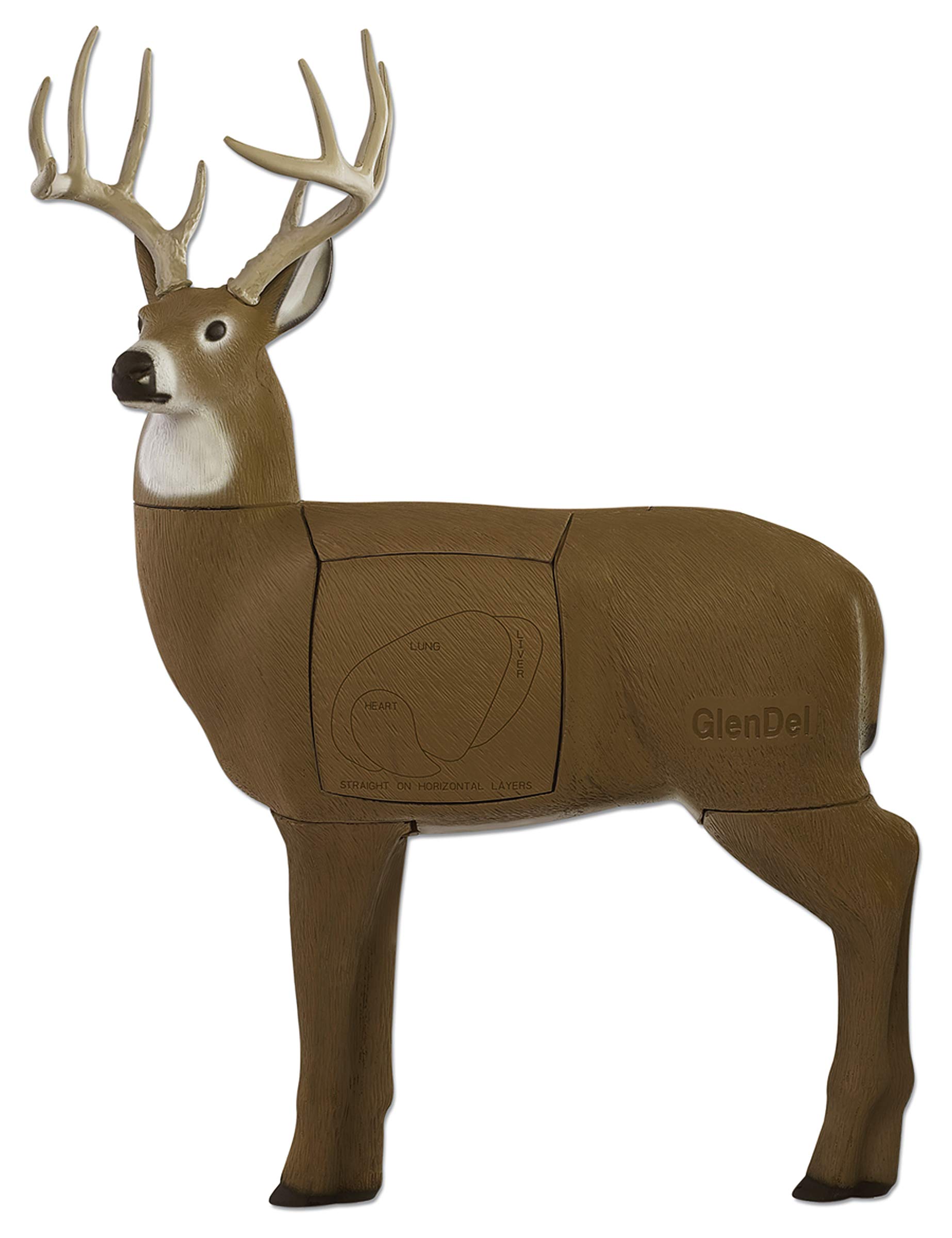 Field Logic unisex adult GlenDel Full-Rut Buck insert core Stocked 3D Targets, Brown, Full Rut 14 x14 US