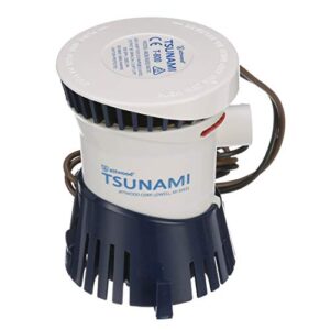 attwood 4608-7 tsunami t800 bilge pump, 800 gph, 12-volt, barbed ¾-inch diameter outlet, 29-inch wire