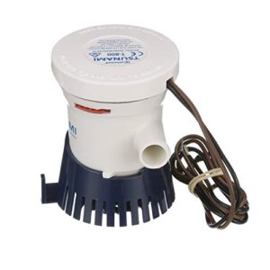 Attwood 4608-7 Tsunami T800 Bilge Pump, 800 GPH, 12-Volt, Barbed ¾-Inch Diameter Outlet, 29-Inch Wire