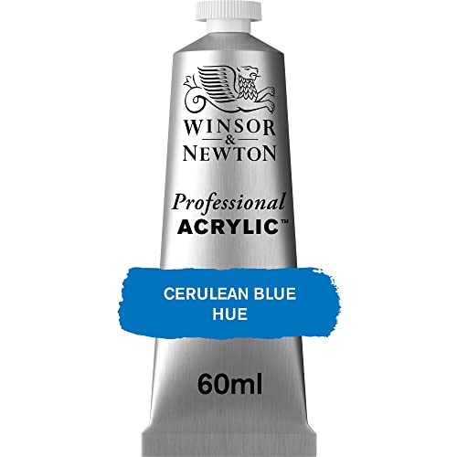 Winsor & Newton Professional Acrylic Paint, 60ml (2-oz) Tube, Cerulean Blue Hue