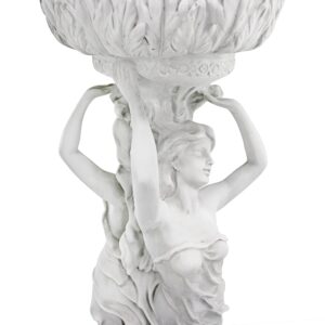 Design Toscano KY9055 Les Filles Joyeuses Dancing Maidens Pedestal Column Plant Stand with Urn, 12 Inches Diameter, 36 Inches Tall, Handcast Polyresin, Antique Stone Finish