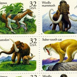 USPS Prehistoric Animals Sheet of Twenty X 32 Cent Postage Stamps Scott 3080a