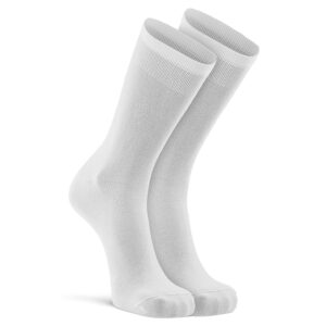 foxriver mens wick dry auras ultra-lightweight liner crew hiking socks, white, large