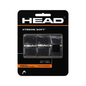 Head Xtreme Soft Racquet Overgrip Tennis Racket Grip Tape 3 Pack Black, White, Pack US