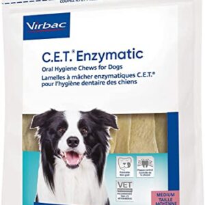 Virbac C.E.T. Enzymatic Oral Hygiene Chews, Medium Dog, 30 Count