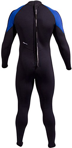 NeoSport Wetsuits Men's XSPAN 7mm Full Jumpsuit, Blue Trim, XXX-Large - Diving, Snorkeling & Wakeboarding