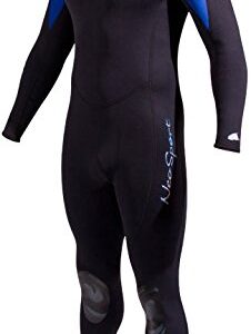 NeoSport Wetsuits Men's XSPAN 7mm Full Jumpsuit, Blue Trim, XXX-Large - Diving, Snorkeling & Wakeboarding