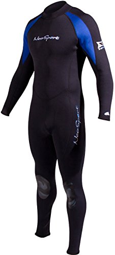 NeoSport Wetsuits Men's XSPAN 7mm Full Jumpsuit, Blue Trim, XXX-Large - Diving, Snorkeling & Wakeboarding