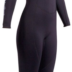 NeoSport Wetsuits Women's XSPAN 5mm Full Jumpsuit, Powder Blue Trim, 10 - Diving, Snorkeling & Wakeboarding